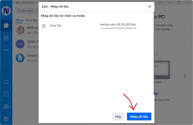Cách nhằm Phục hồi lời nhắn Zalo bên trên máy tính